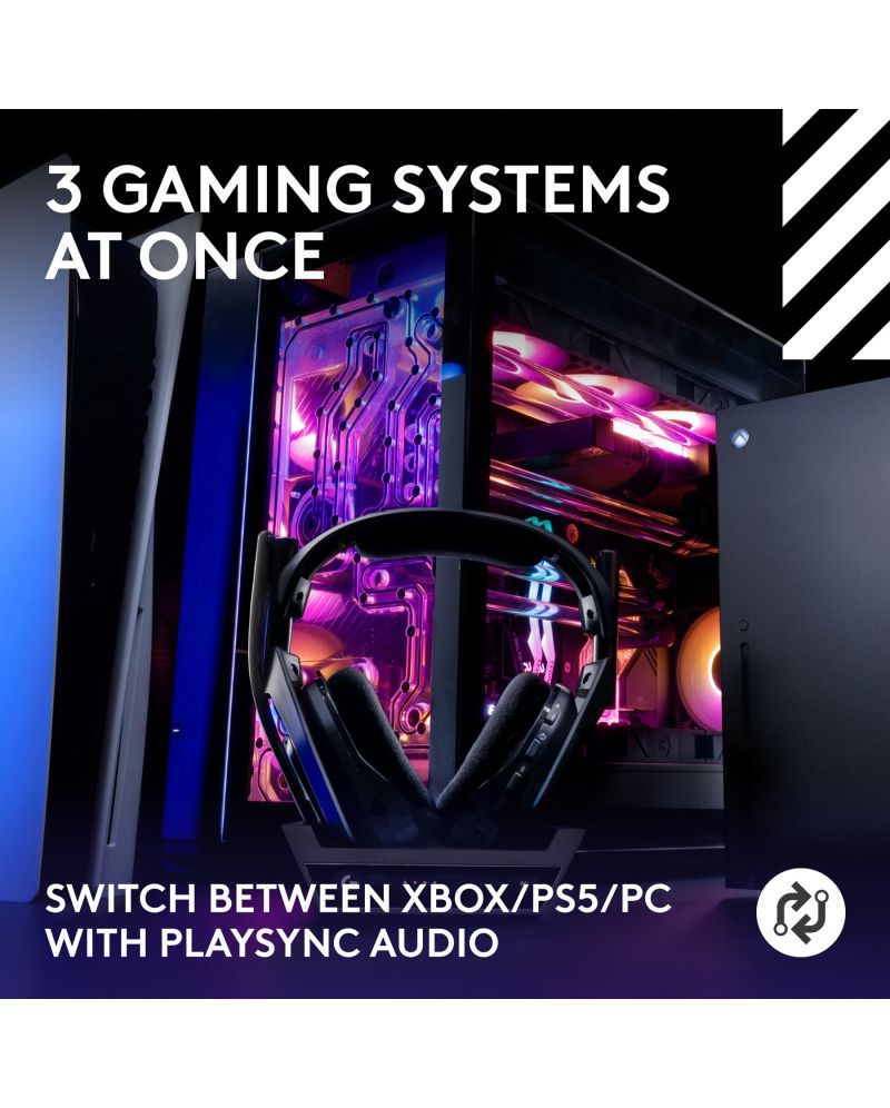 Gaming slušalice Logitech - Astro A50, Xbox/PS5/PC/NS, bežične, crne