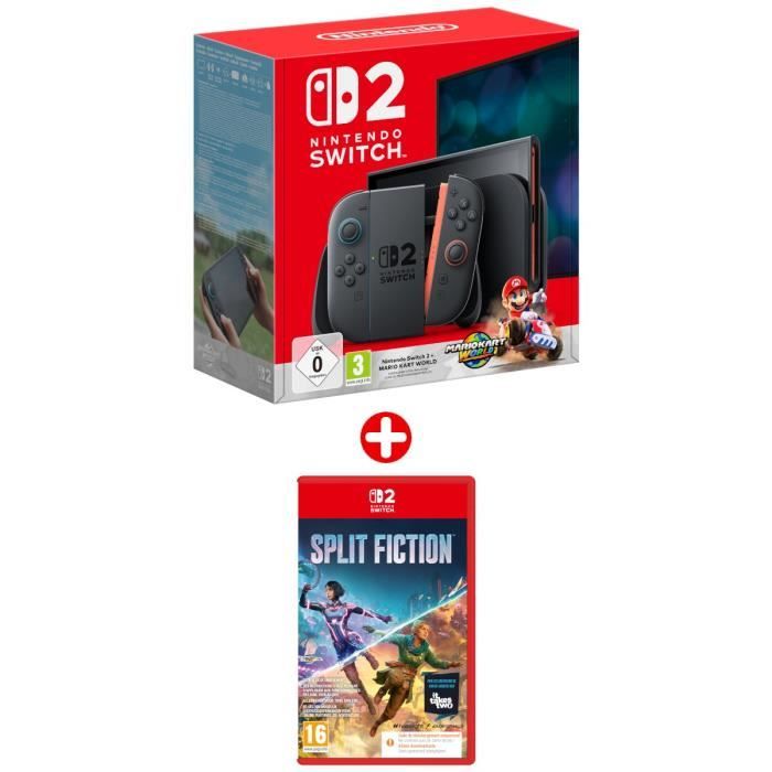 Nintendo paket: Nintendo Switch 2 konzola + Mario Kart World (kod) + Split Fiction